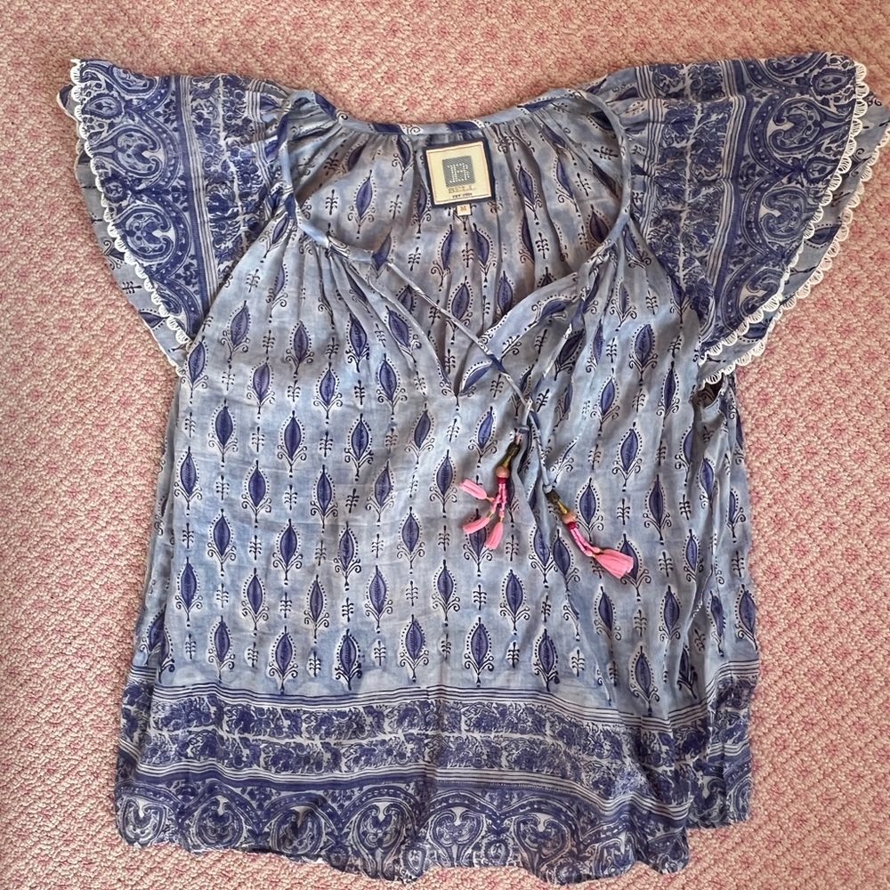Bohemian Blue Printed Top